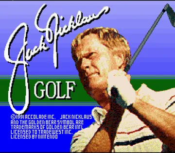 Jack Nicklaus Golf (USA) screen shot title